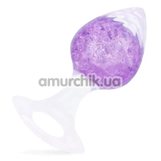 Анальная пробка Liebe Seele Crystal Heart-Shaped Anal Plug Large, фиолетовая - Фото №1