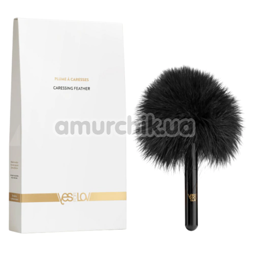 Пір'їнка для пестощів YESforLOV Caressing Feather, чорна