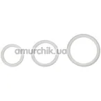 Набор эрекционных колец Silicone Support Rings, прозрачный - Фото №1