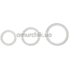Набор эрекционных колец Silicone Support Rings, прозрачный - Фото №1