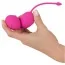 Вагинальные шарики Silicone Love Balls, розовые - Фото №4