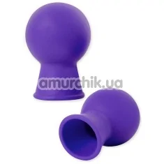 Вакуумные стимуляторы для сосков Nippless Silicone Nipple Suckers, фиолетовые - Фото №1