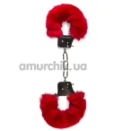 Наручники Easy Toys Furry Handcuffs, красные - Фото №1