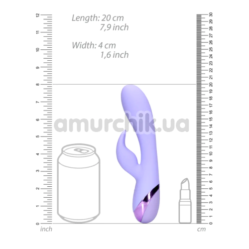 Вибратор Loveline Smooth Silicone Rabbit Vibrator, сиреневый