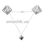 Зажимы для сосков Lockink Adjustable Metal Nipple Clamps with Heavy Pendant, серые - Фото №1