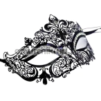 Маска DS Fetish Eye Mask Metal 401047, чорна - Фото №1