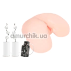 Искусственная вагина и анус с вибрацией Kokos Onahole 003 Real Hips Maria, телесная - Фото №1