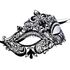 Маска DS Fetish Eye Mask Metal 401047, черная - Фото №1