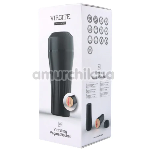 Мастурбатор с вибрацией Virgite Vibrating Vagina Stroker M2, телесный