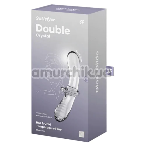 Фаллоимитатор Satisfyer Double Crystal, прозрачный