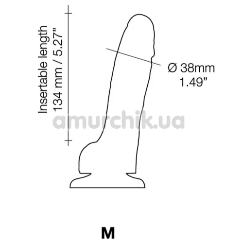 Фаллоимитатор Strap-On-Me Sliding Skin Realistic Dildo M, розовый