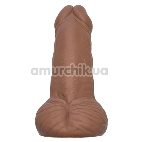 Іграшка-пискавка у вигляді пеніса Diverty Sex Penis With Balls, коричнева