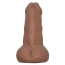 Іграшка-пискавка у вигляді пеніса Diverty Sex Penis With Balls, коричнева