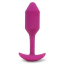 Анальна пробка з вібрацією B-Vibe Vibrating Snug Plug 2, малинова - Фото №2