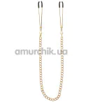 Зажимы для сосков Taboom Tweezers With Chain, золотые - Фото №1