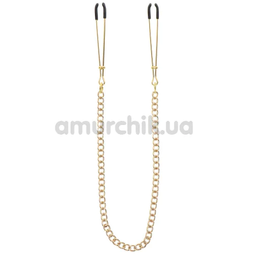 Зажимы для сосков Taboom Tweezers With Chain, золотые - Фото №1