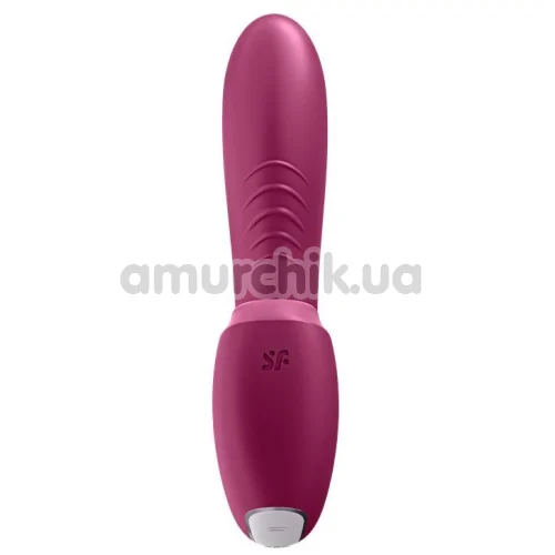 Вибратор с вакуумным стимулятором Satisfyer Sunray, бордовый