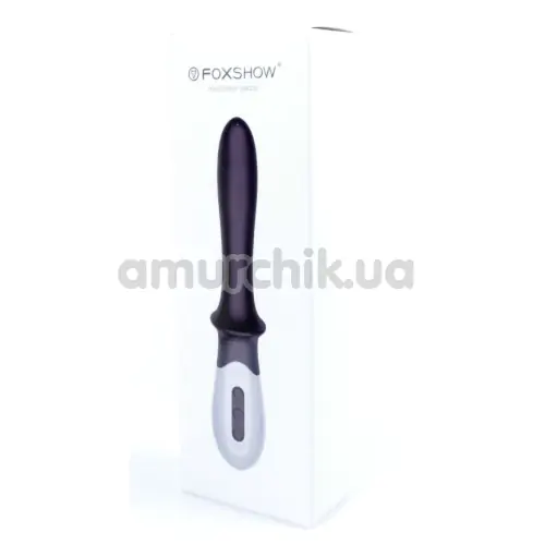 Вібратор з підігрівом FoxShow Silicone Prostate and G-spot Massager, чорний