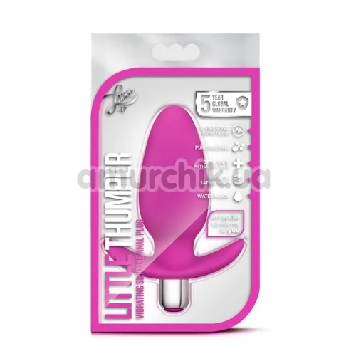 Анальная пробка с вибрацией Little Thumper Vibrating Silicone Anal Plug, розовая