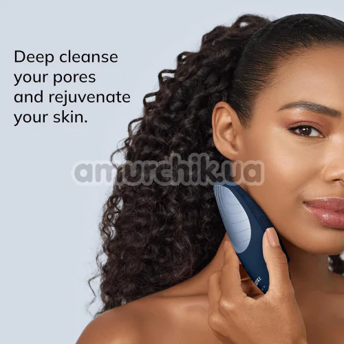Ультразвукова щітка для обличчя Geske Sonic Thermo Facial Brush 6 in 1, синя