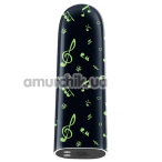 Клиторальный вибратор Music Massager Glow In The Dark, черный - Фото №1