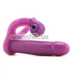 Анальна насадка з вібрацією My First Double Penetrator, фіолетова - Фото №1