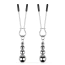 Затискачі для сосків Bedroom Fantasies Nipple Clamps With Beaded Chain, срібні - Фото №2