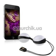 Вагінальні кульки з вібрацією Amor Vibratissimo Balls, чорно-білі - Фото №1