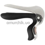 Вагінальний розширювач з вібрацією та підсвіткою Bad Kitty Naughty Toys Vibrating Speculum With An Led Light, чорний - Фото №1