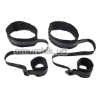 Фіксатори для рук і ніг Sex & Mischief Restraints Thigh & Wrist Cuffs, чорні - Фото №1