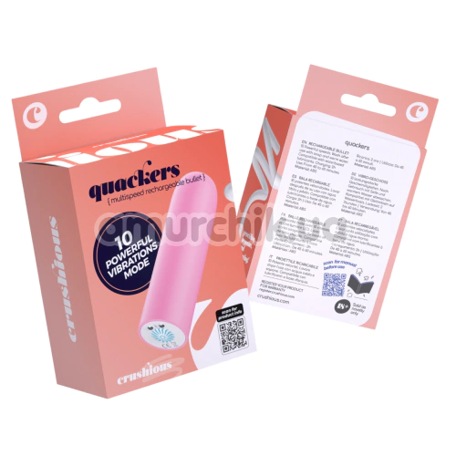 Клиторальный вибратор Crushious Quackers, розовый