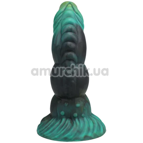 Фалоімітатор Doc Johnson Vac-U-Lock х Fantasy Fuckers Green Serpent, чорно-зелений