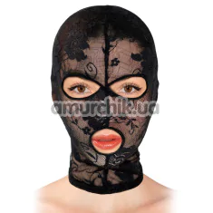 Маска Fetish Tentation Patterned Fishnet Hood, черная - Фото №1