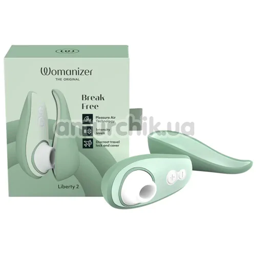 Симулятор орального секса для женщин Womanizer Liberty 2, бирюзовый