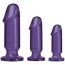 Набор анальных пробок Crystal Jellies Anal Starter Kit, фиолетовый - Фото №1