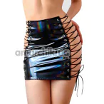 Юбка виниловая Art of Sex Molly Holographic, черная - Фото №1