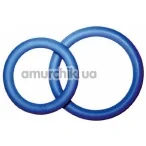 Набор из 2 эрекционных колец PotenzDuo Small, синий - Фото №1