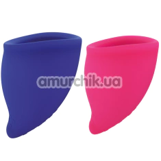 Набор из 2 менструальных чаш Fun Factory Fun Cup Explore Kit, розово-синий - Фото №1