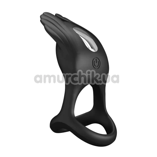 Виброкольцо для члена Pretty Love Vibrant Penis Ring Silas, черное