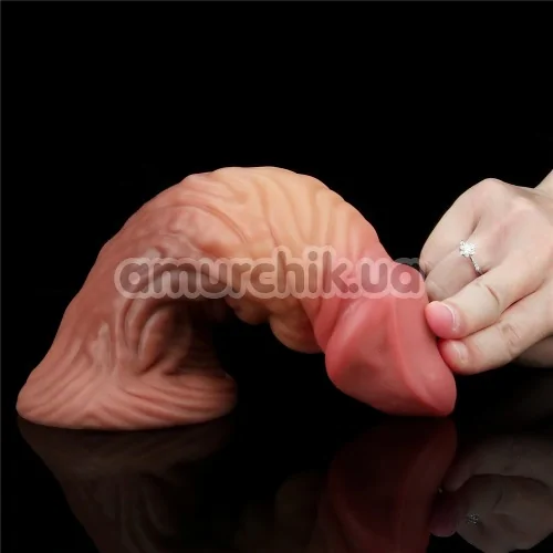 Фалоімітатор Dual-Layered Silicone Nature Cock LV411017, коричневий