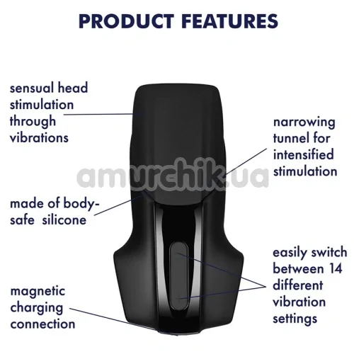 Мастурбатор з вібрацією Satisfyer Men Vibration, чорний