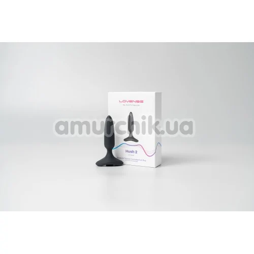 Анальная пробка с вибрацией Lovense Hush 2 XS, черная