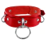 Ошейник Feral Feelings D-Rings Leather, красный - Фото №1