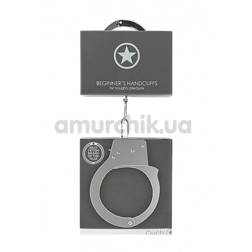 Наручники Ouch! Beginner's Handcuffs, серебристые