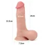 Фалоімітатор LoveToy Sliding-Skin Dong 7.8, тілесний - Фото №5