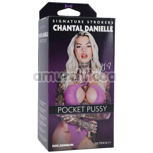 Искусственная вагина Signature Strokers Chantal Danielle Pocket Pussy, телесная