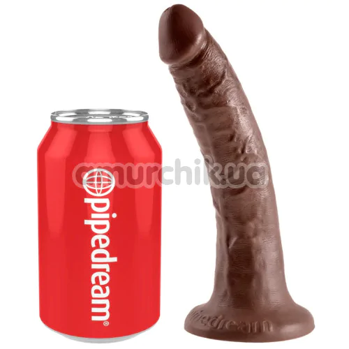Фаллоимитатор King Cock, 19.9 см коричневый