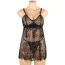 Комплект Star Night Elegant Lace Sexy Babydoll, чорний: пеньюар + трусики-стрінги - Фото №4