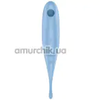 Симулятор орального сексу для жінок з вібрацією Satisfyer Twirling Pro, блакитний - Фото №1