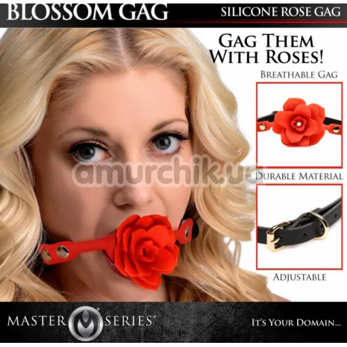 Кляп Master Series Blossom Gag, красный